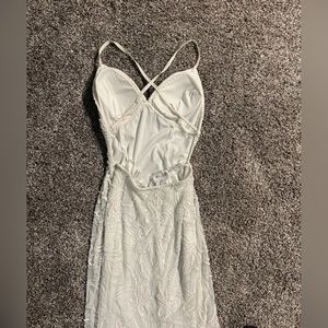 Atianas boutique 2023 brand new white and silver prom dress